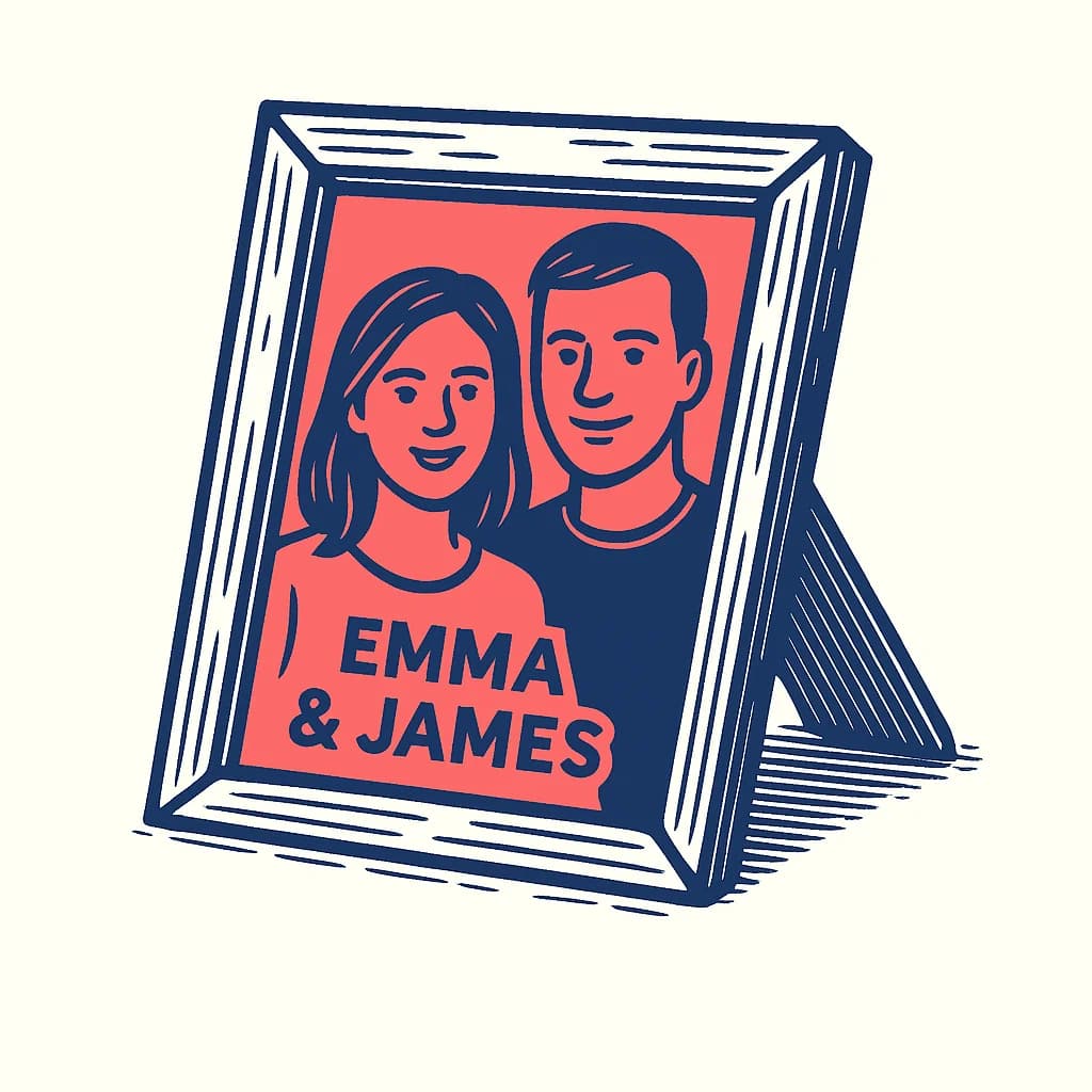 Engraved Wedding Photo Frame - Alternative View