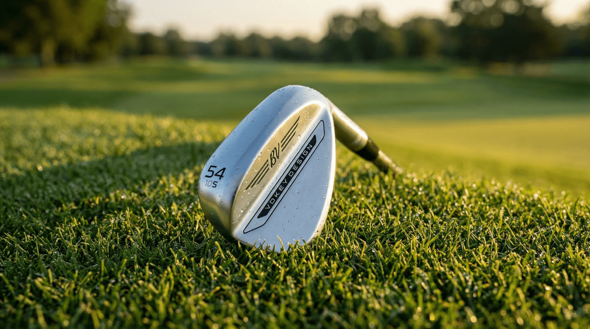 Custom engraved Titleist SM11 golf wedge with laser engraving displayed on a golf course green