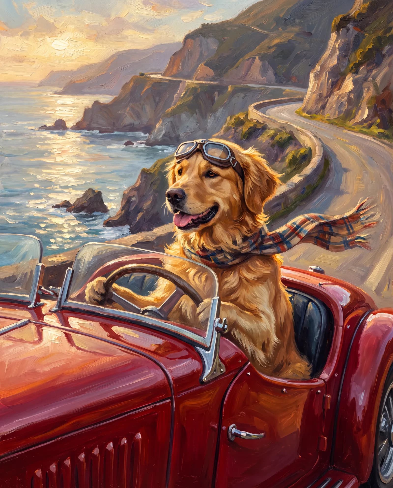 The Coast Road — Goggles on, scarf streaming, roof down and nowhere in particular to be.