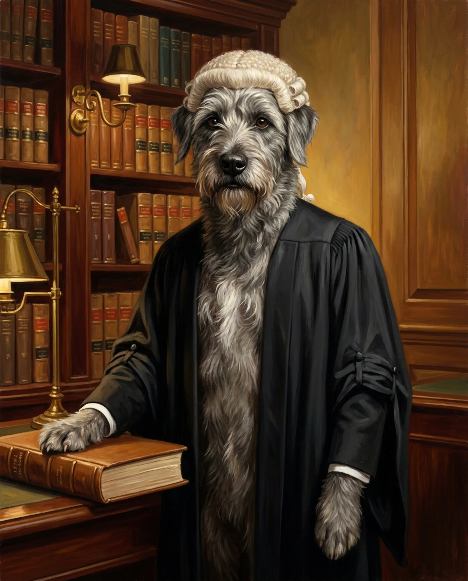 The Barrister — Gown, wig, and several hundred years of gravitas.