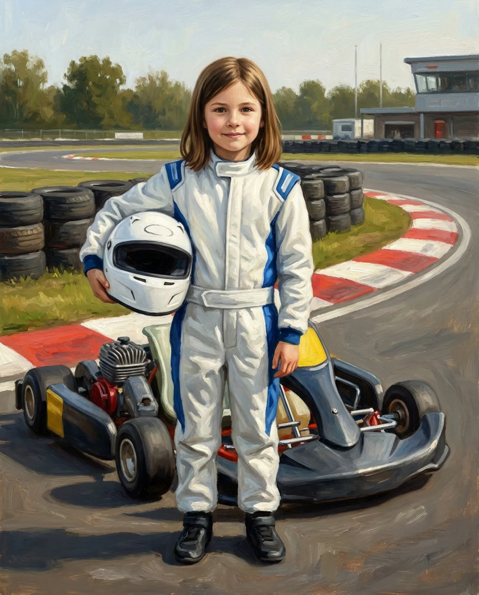 Your child, at the kart track.