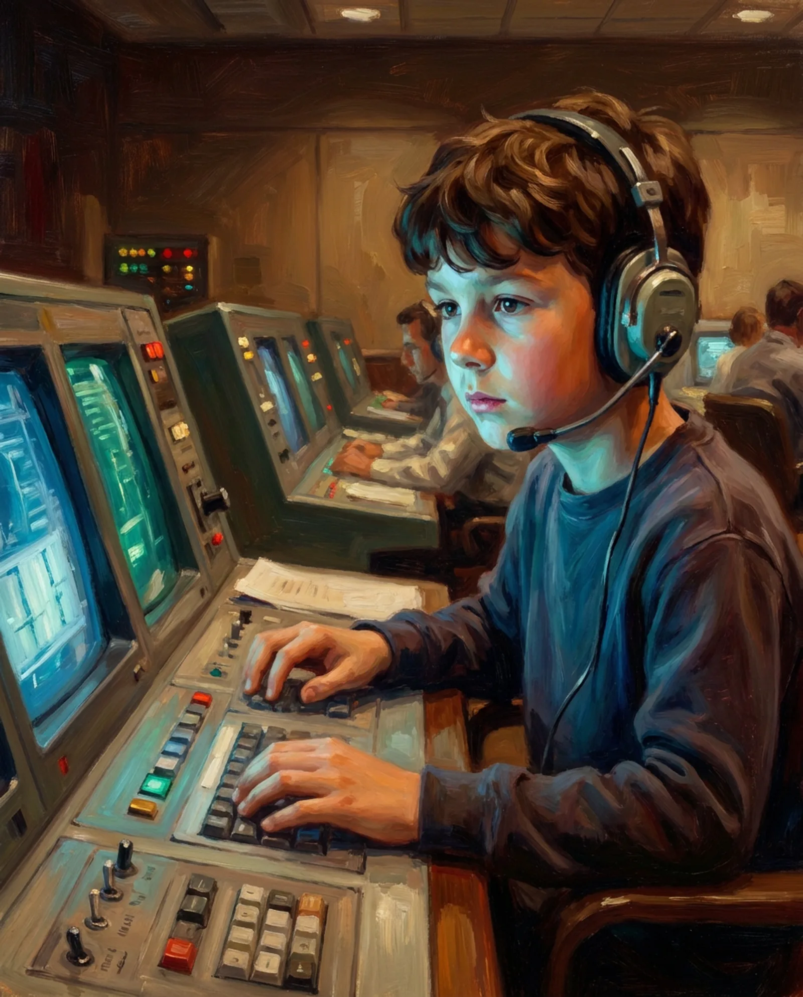 Your child, running mission control.