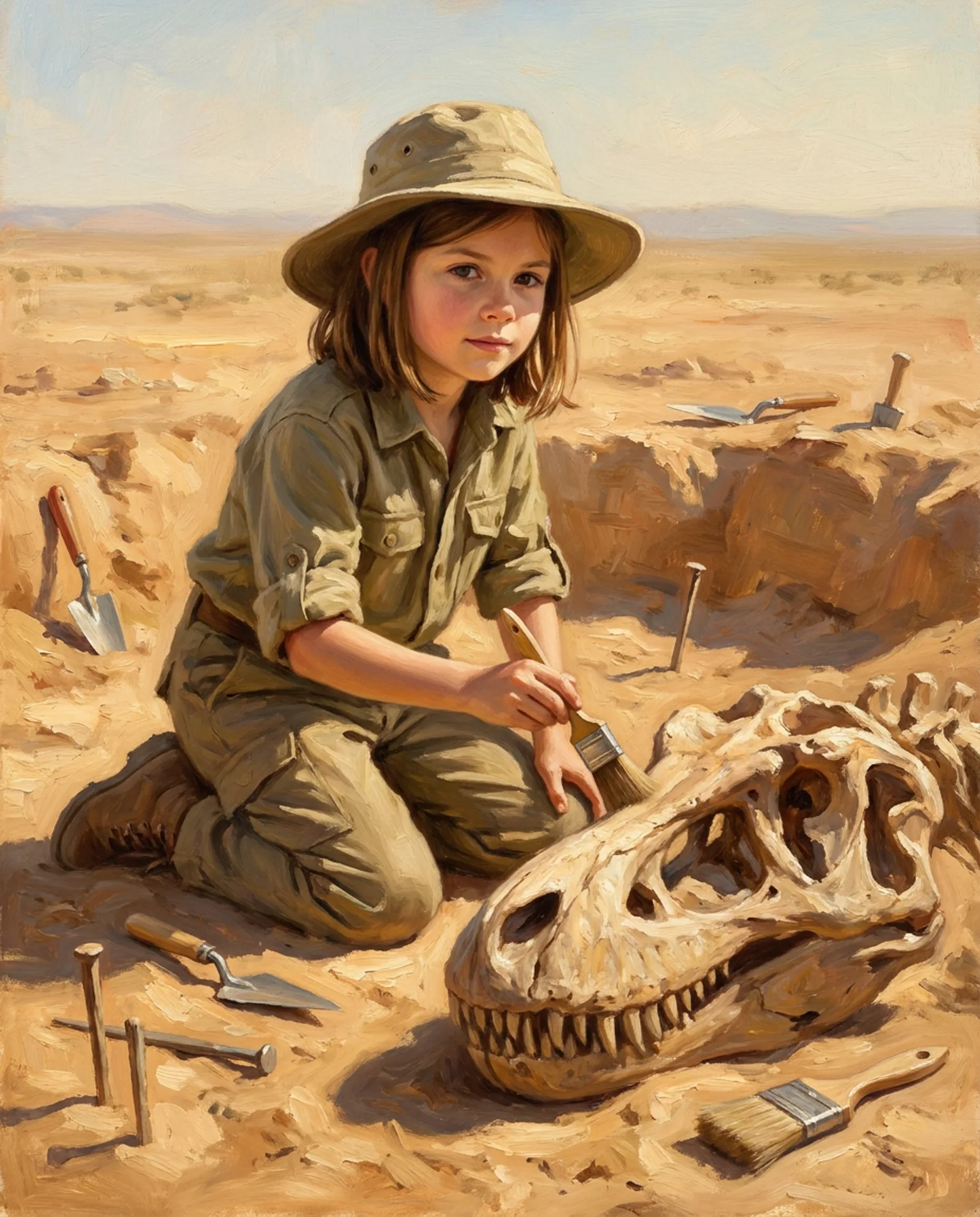 Your child, on the dig.