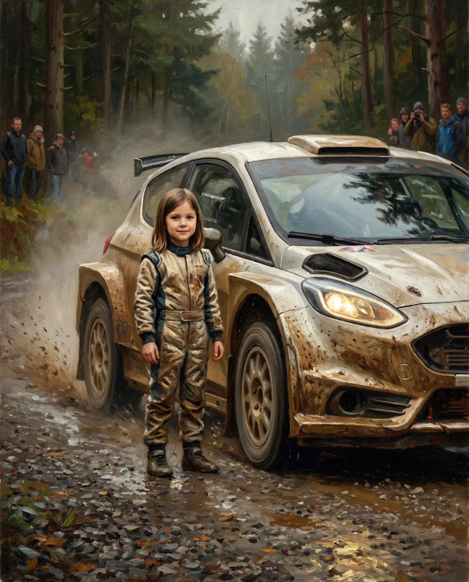 Your child, on the rally stage.
