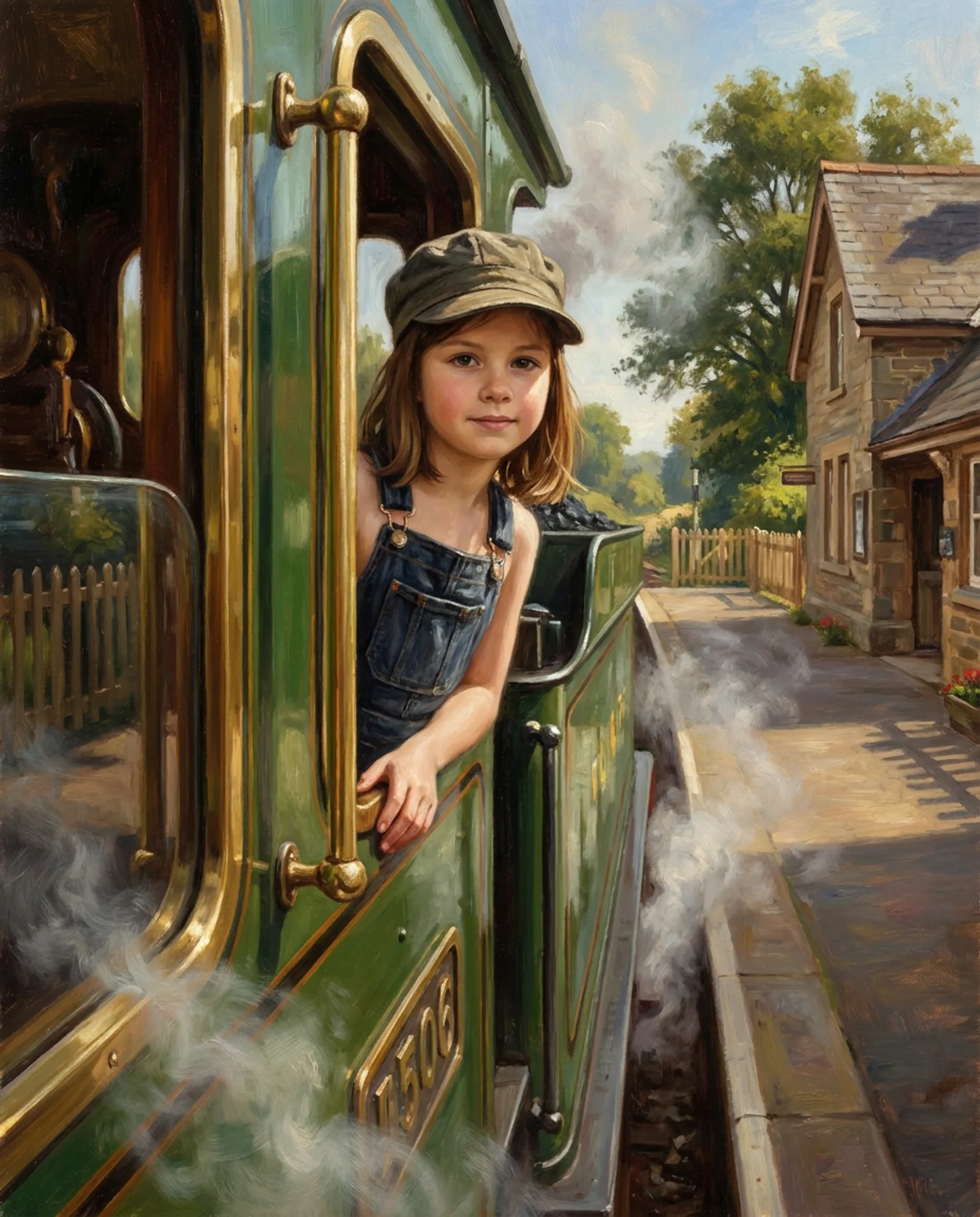 Your child, driving the train.