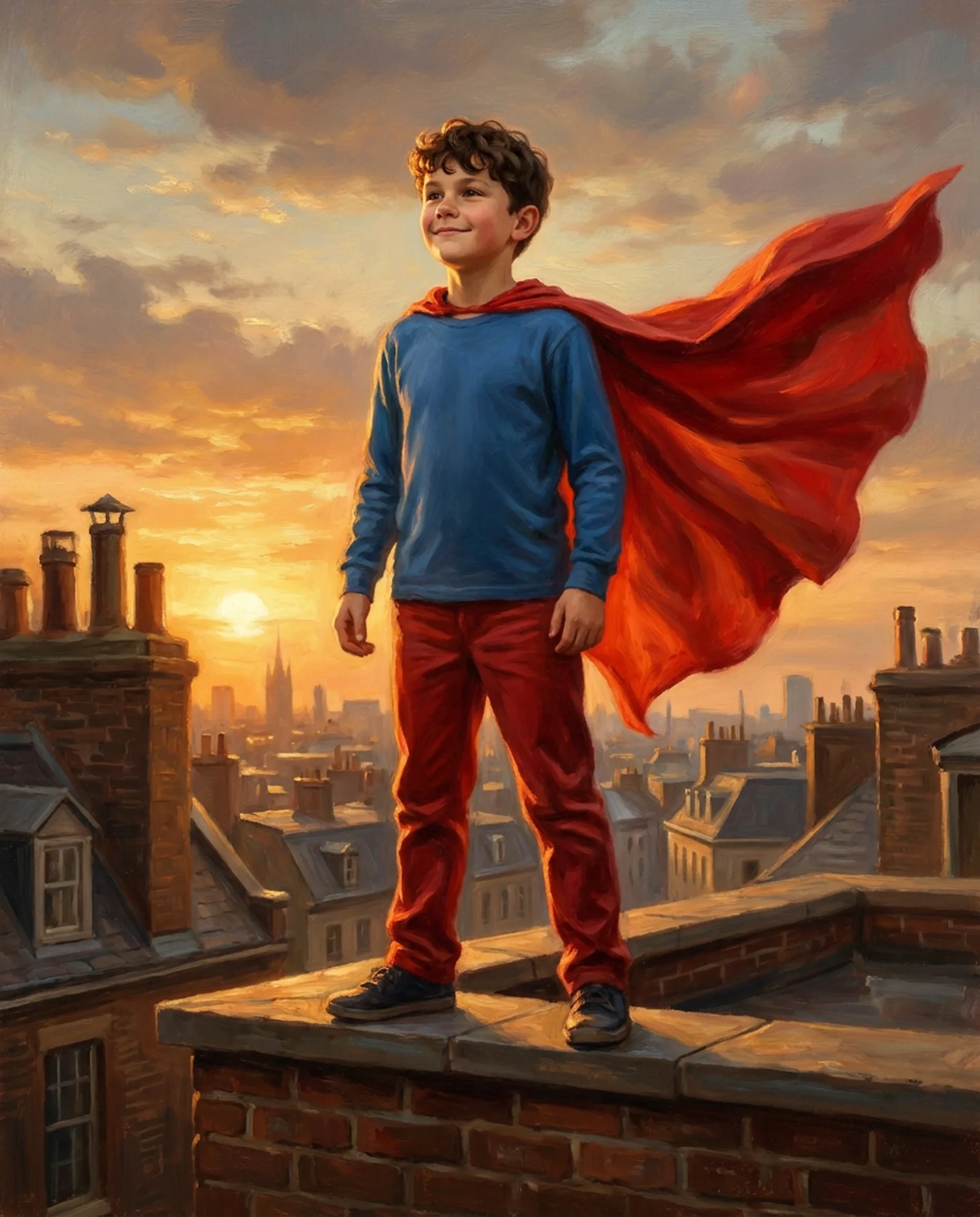 Your child, on the rooftop.