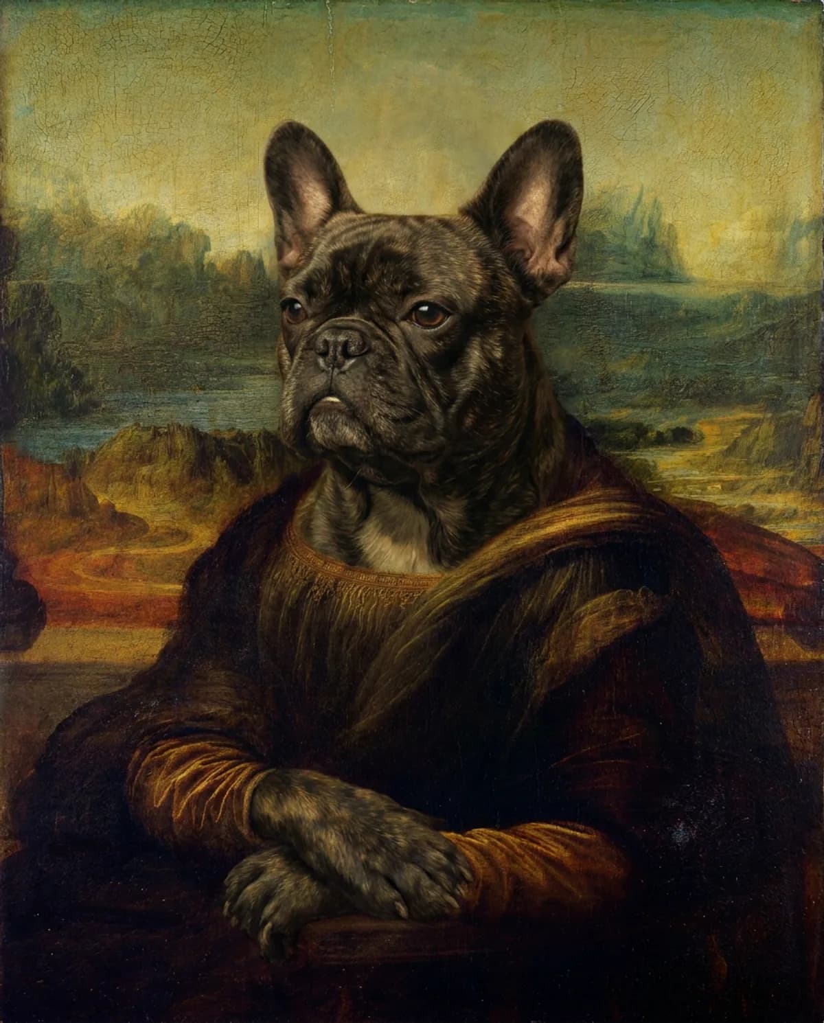 A Mona Lisa style print from the ready-made collection