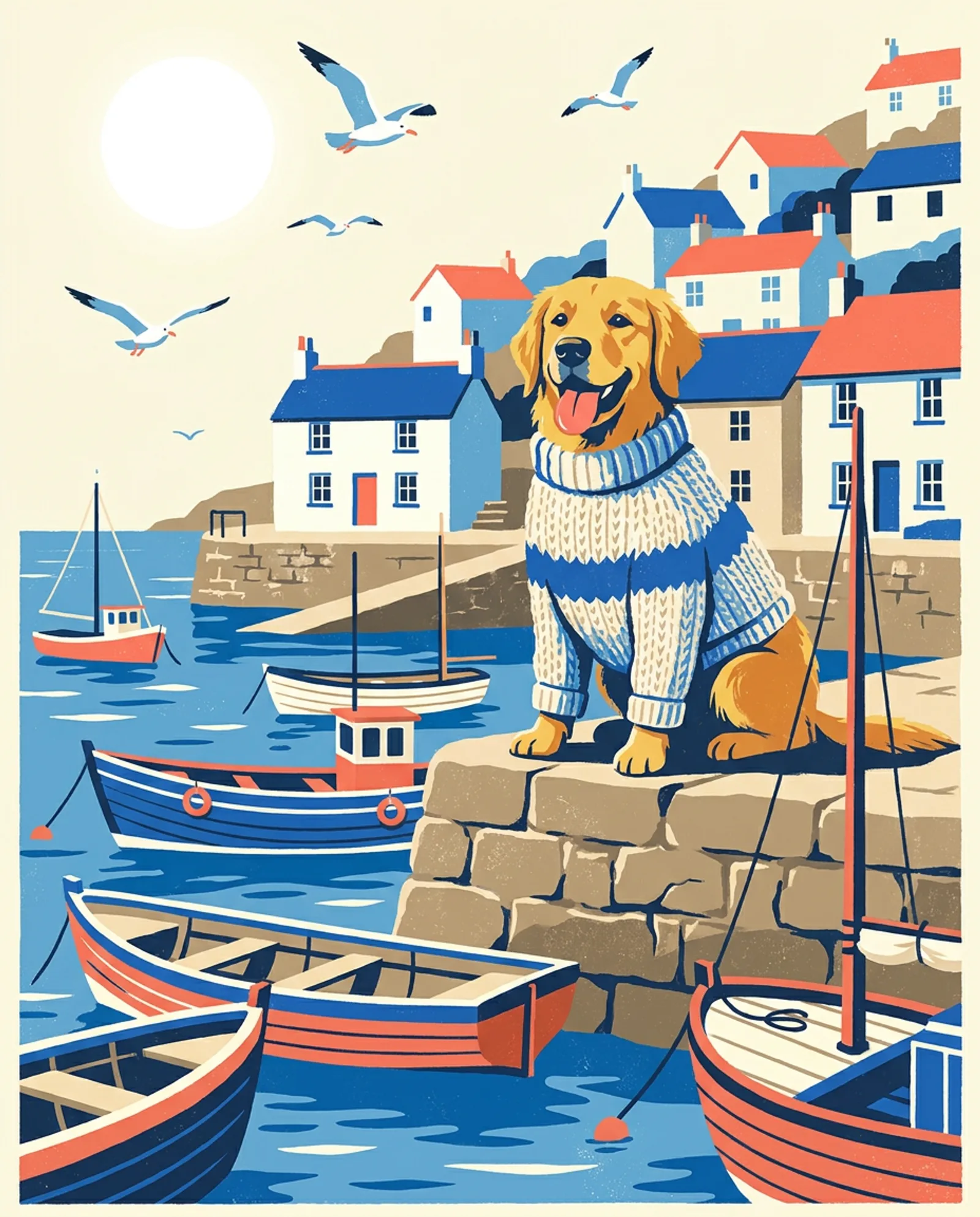 Cornwall — Painted boats, whitewashed cottages and gulls overhead.