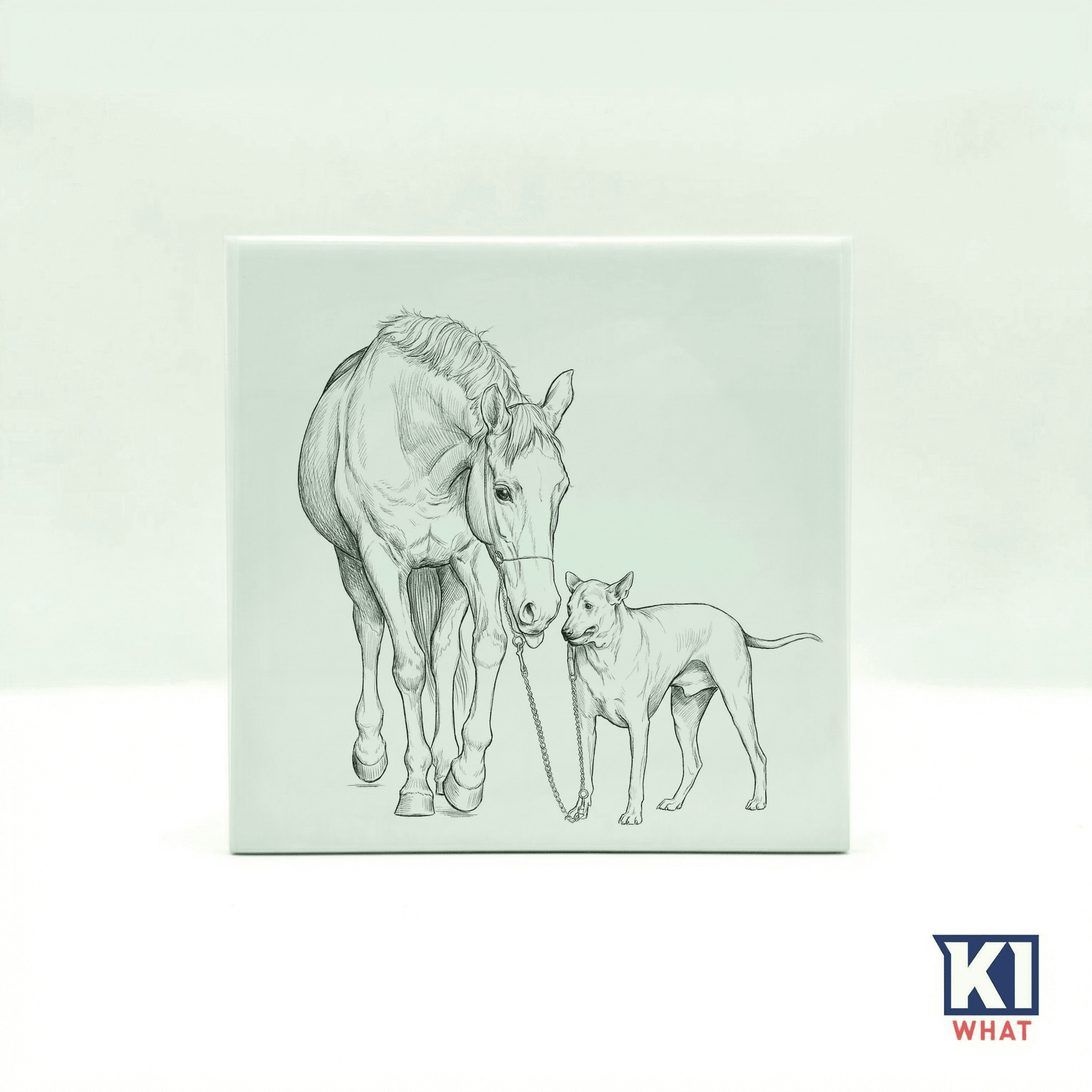 Black & White Sketch Tile - personalised gift