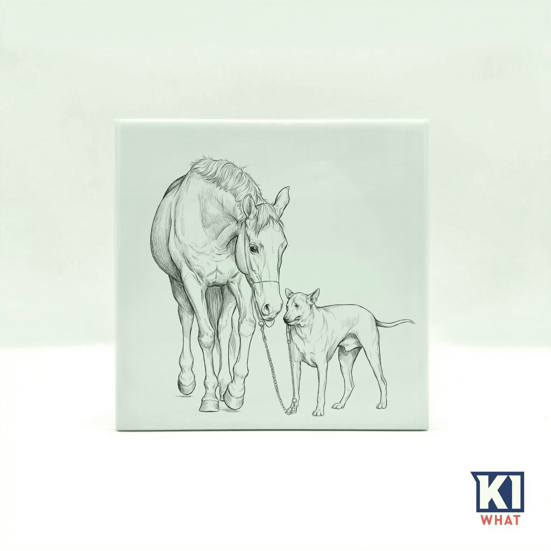 Black & White Sketch Tile - personalised gift