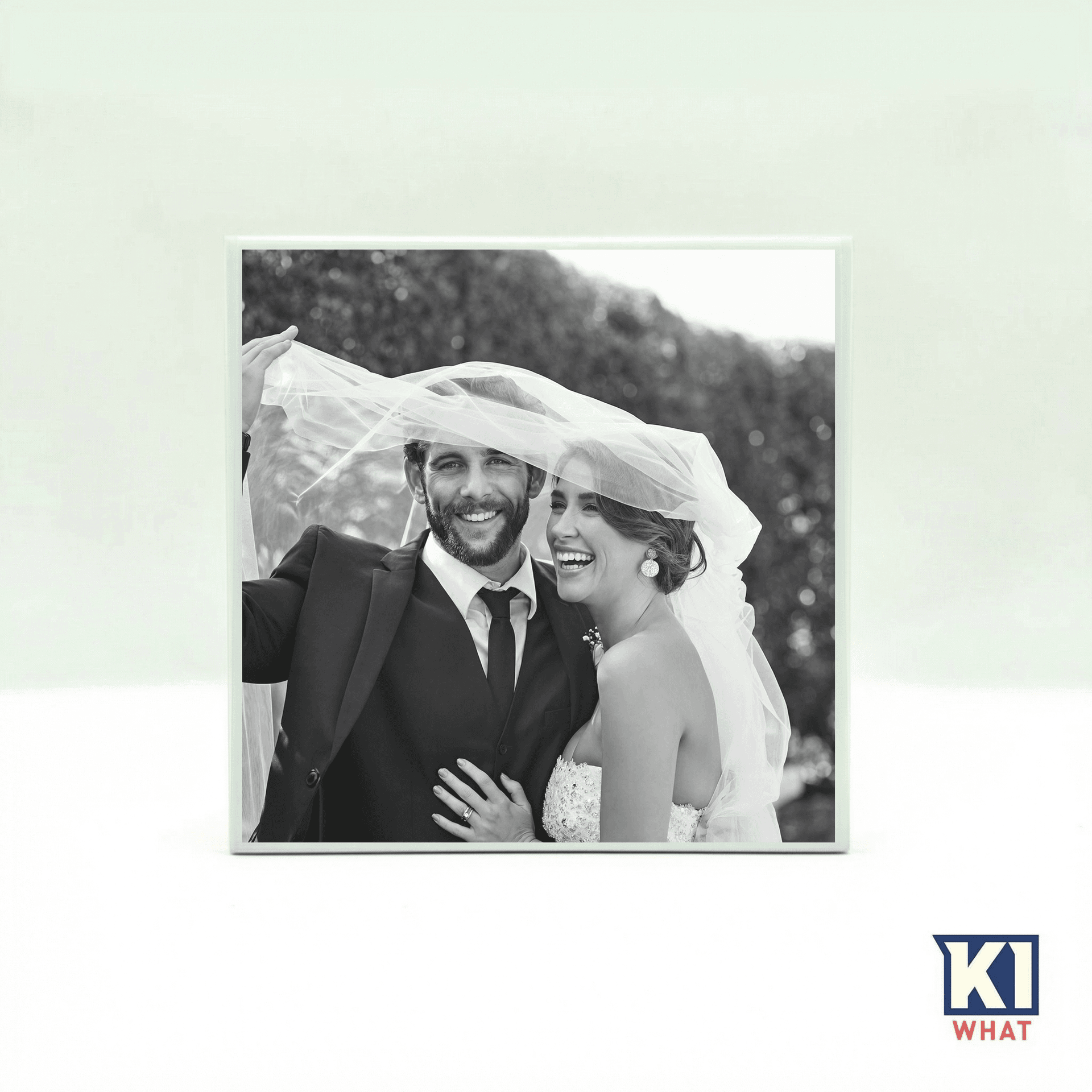 Black & White Photo Tile - personalised gift