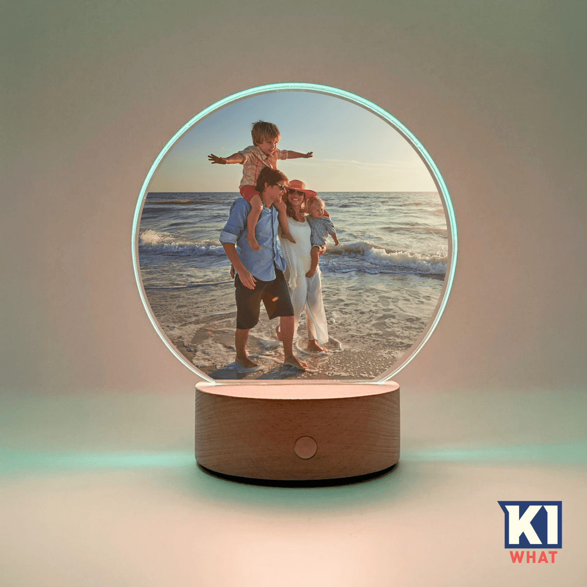 Round LED Photo Frame - personalised gift