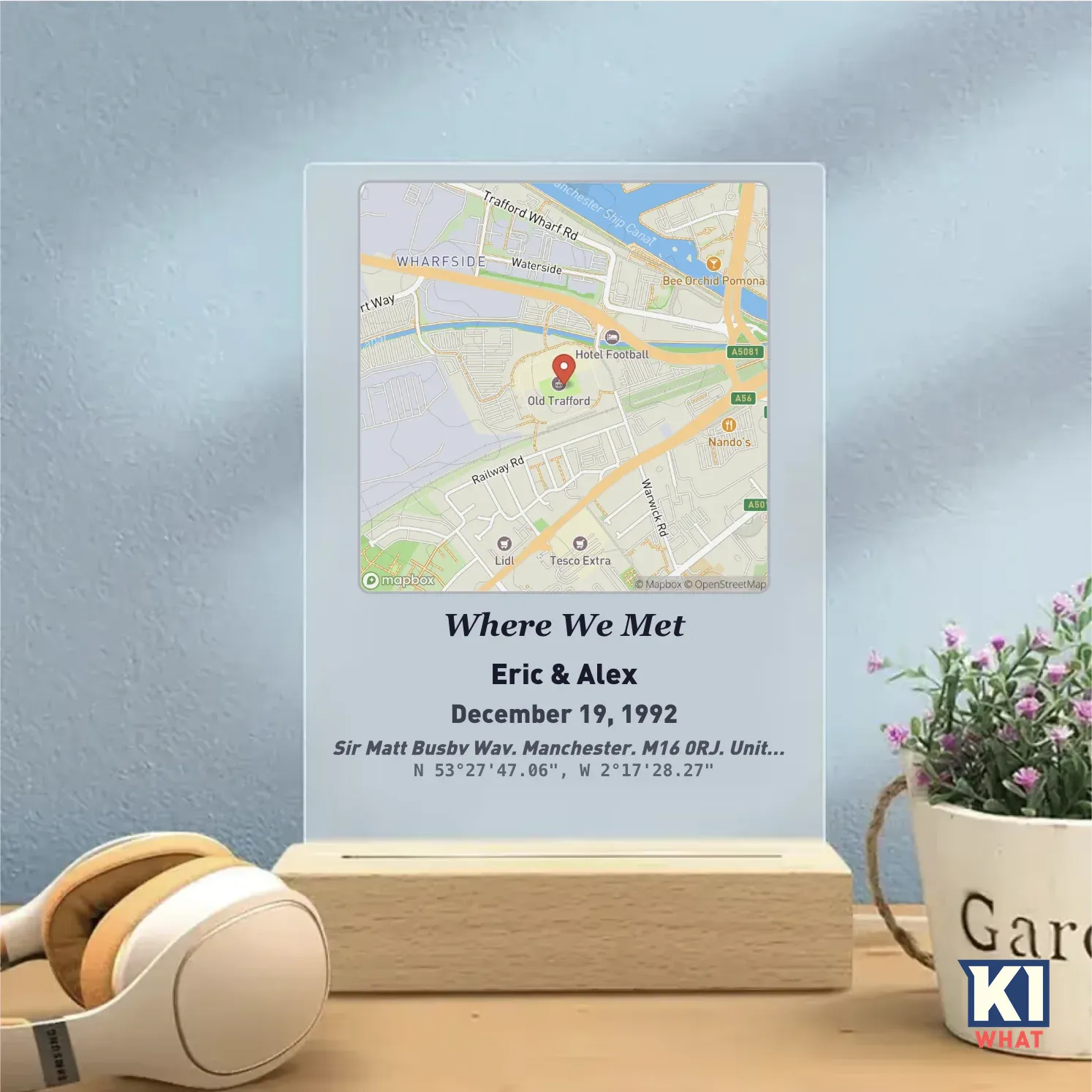 Where We Met - Map Plaque - personalised gift