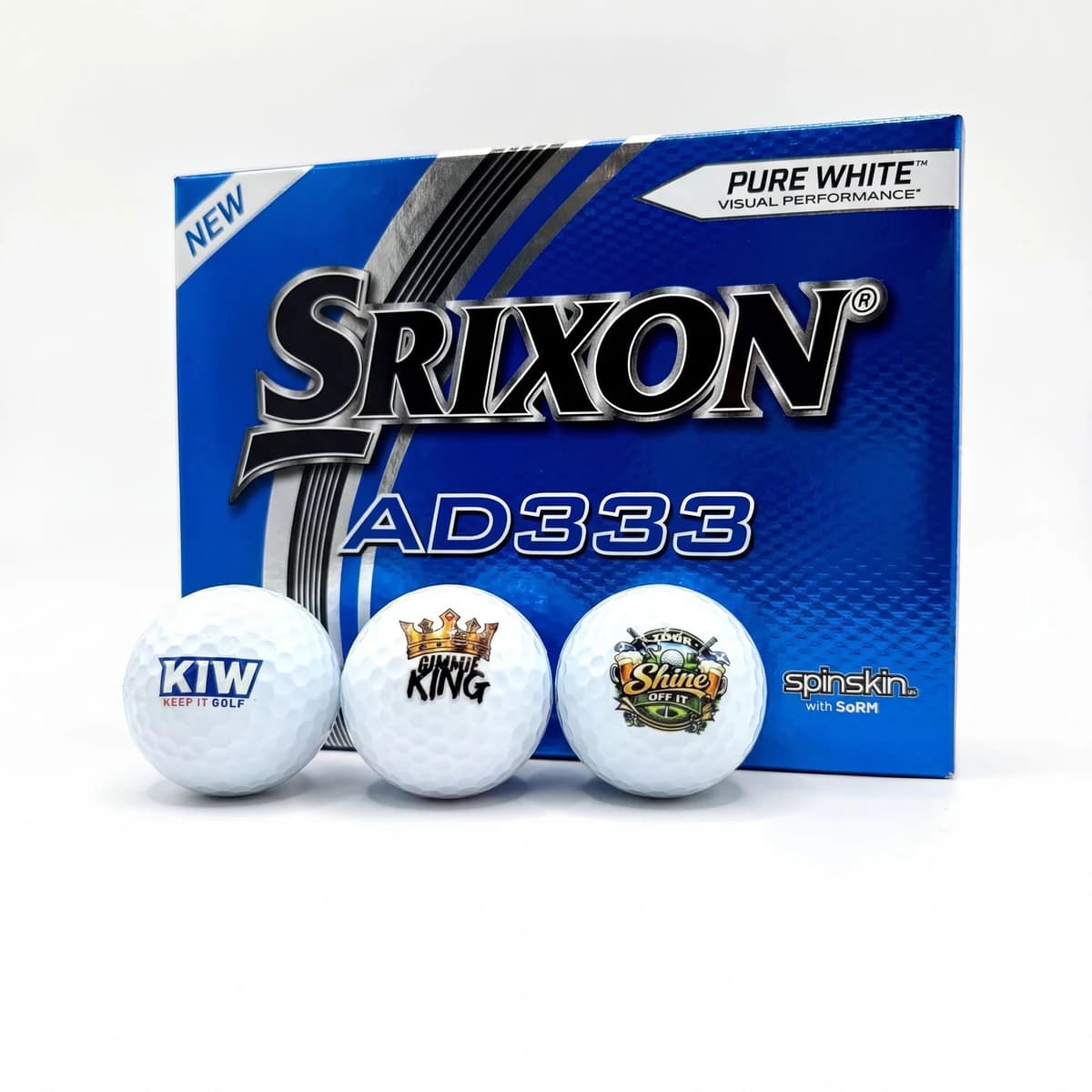 Custom Golf Balls - Srixon AD333 - Image 1