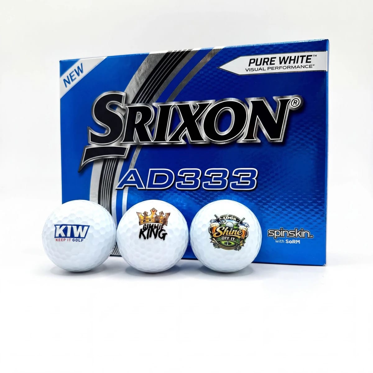 Custom Golf Balls - Srixon AD333 - personalised gift
