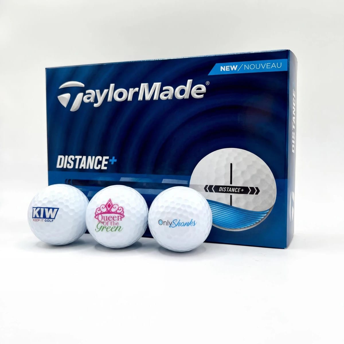 Custom Golf Balls - TaylorMade Distance - personalised gift