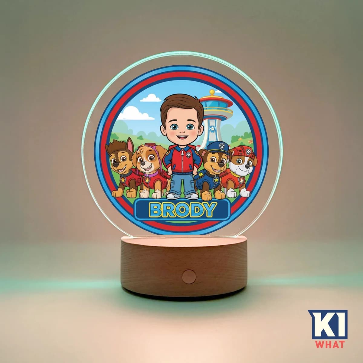 Round Acrylic RGB Light - personalised gift