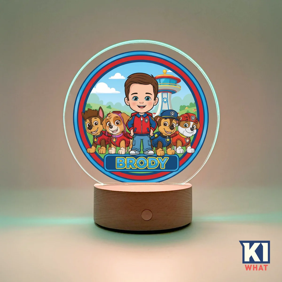 Round Acrylic RGB Light - personalised gift